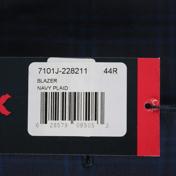 Cardinal of Canada NWT Wool Sport Coat Size 44R US In Blues Plaid
